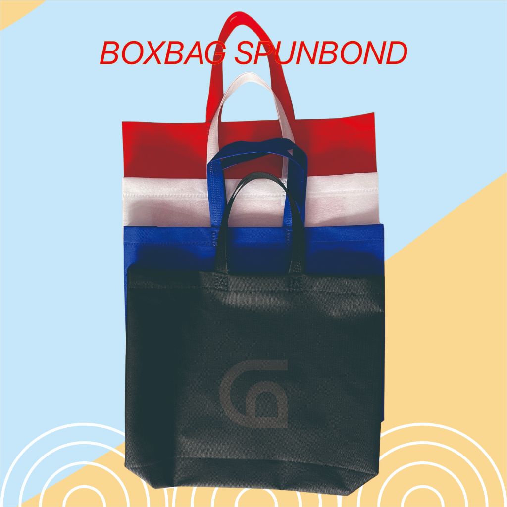 Tas Kain Spunbond Goodie Bag goody tas Tote Bag Tali Model Boxbag