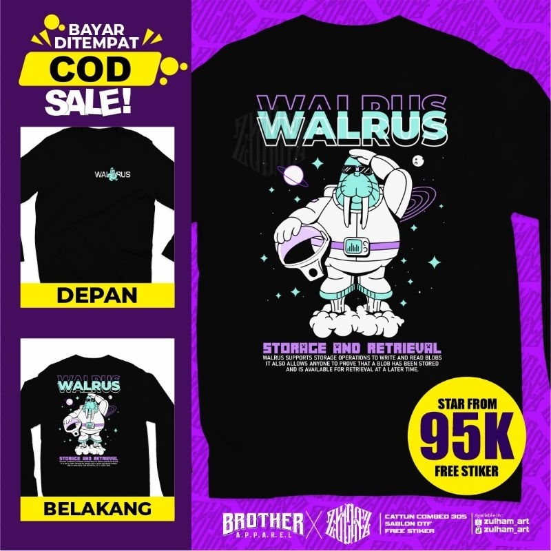 Kaos Airdrop WALRUS Lengan Panjang