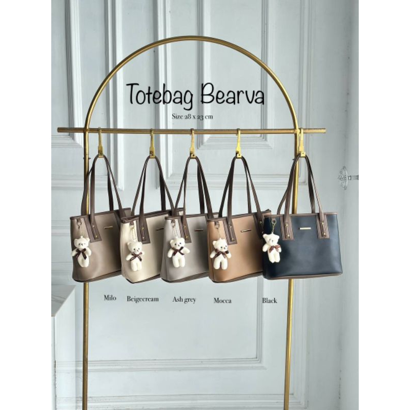 TOTEBAG BEARVA by ZAZABAGSHOP = Totebag Wanita , Totebag Kuliah , Totebag Resleting , Totebag Wanita