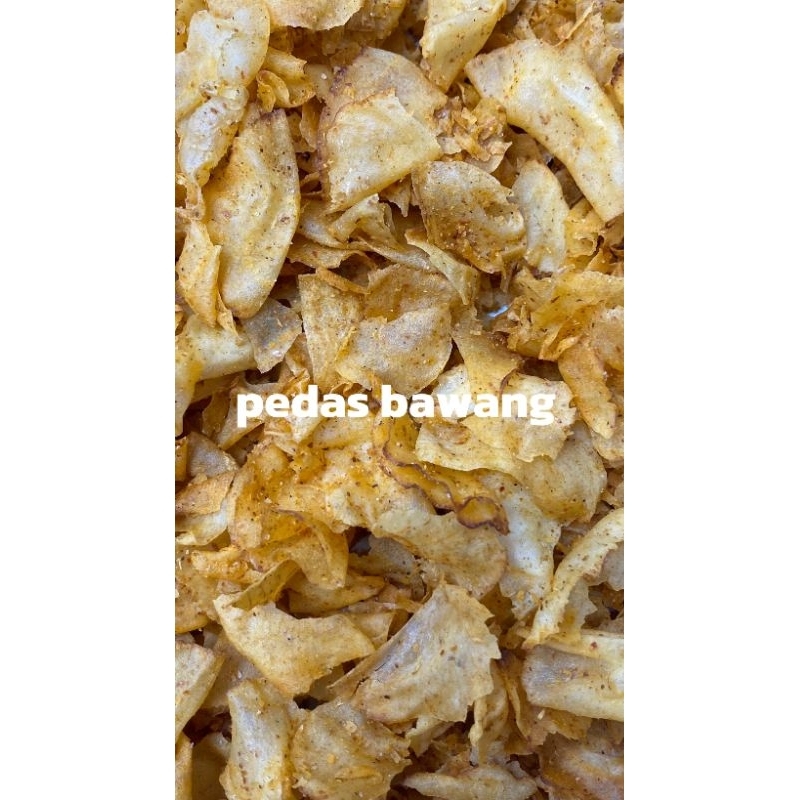 [pedas bawang] Cemilan Keripik Singkong Tipis