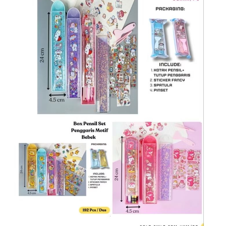 

SQ Box Pensil Set Penggaris Motif/Tempat Penggaris Set Motif/Per Pcs