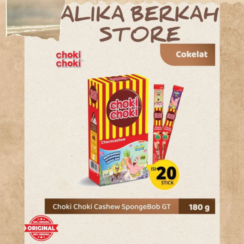 

Choki Choki Chococashew SpongeBob 1 BOX isi 20pcs