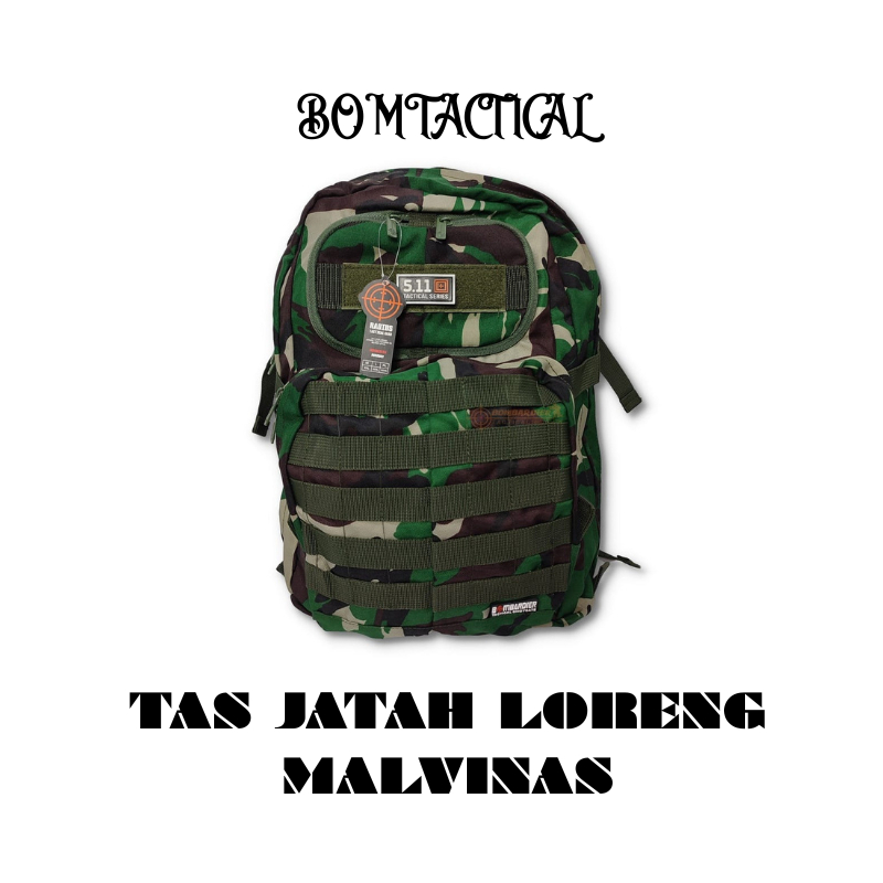 Tas Ransel Jatah TNI Tas Punggung Jatah TNI AD Tas Ransel Pria Tactical Army loreng malvinas