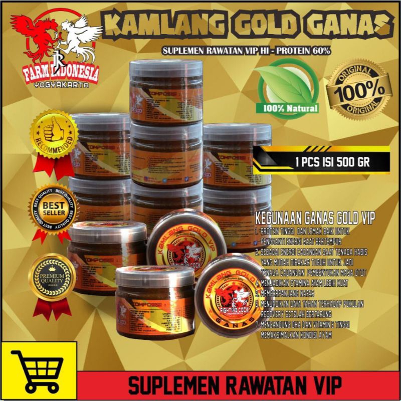 Kamlang Ayam Vitamin Ayam Suplemen Ayam VIP Kamlang Ganas RJ Farm Jamu Ayam Doping Ayam Herbal