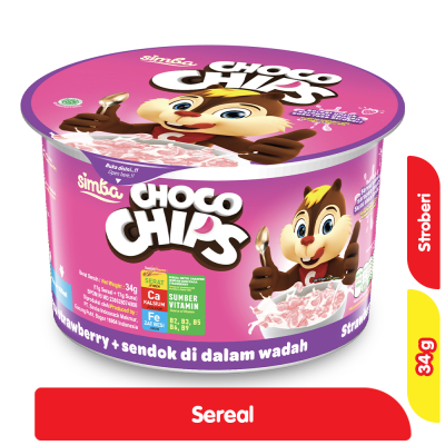 

Simba Choco Chips Sereal Cup Susu Stroberi 34 g
