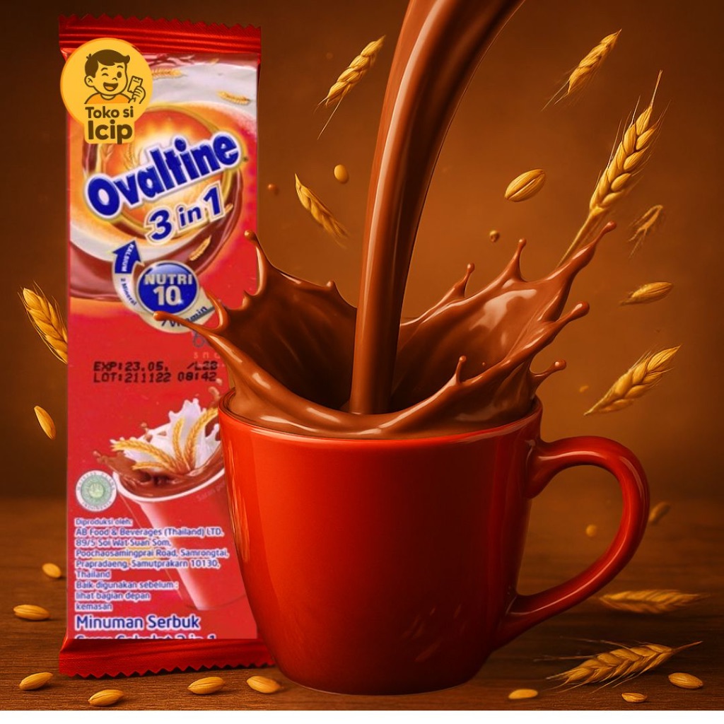 

[Stick] Ovaltine 3in1 Stik 33gr Nutri10 Satuan Minuman Susu Cokelat Malt Instant Halal BPOM