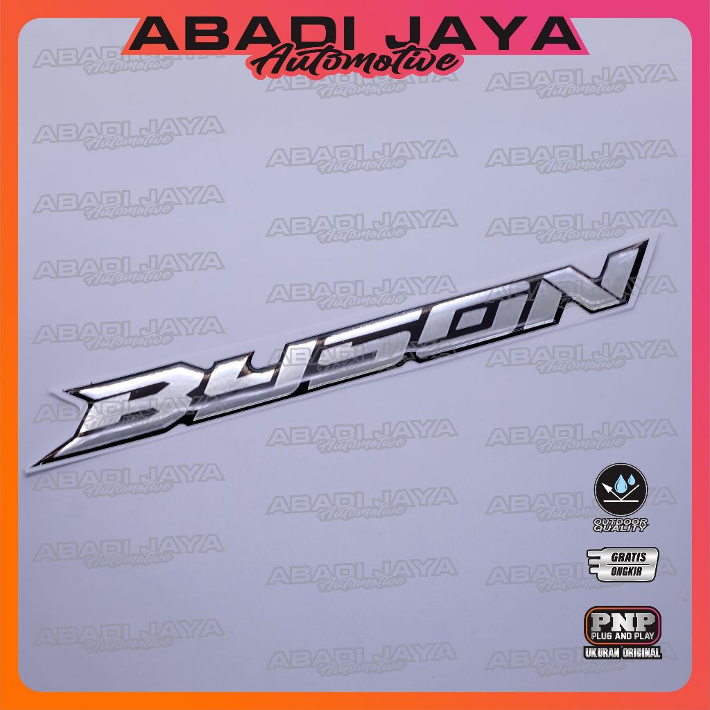 emblem timbul yamaha byson / emblem titanium byson / emblem custom byson