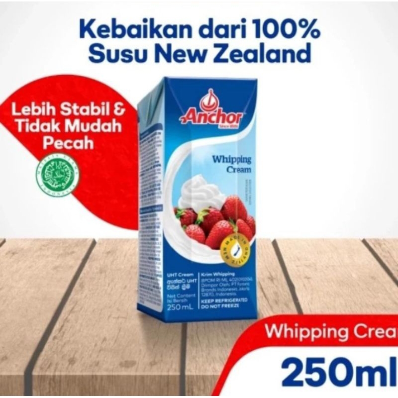 

Anchor Whiping Cream 250 ml- Whiping Cream Cair