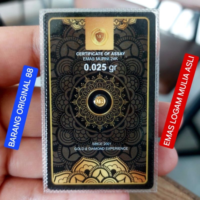 MINIGOLD 0.025 // 0.05 // 0.1 // 0.25 GRAM EMAS MINI GOLD LOGAM MULIA ASLI DIJAMIN BUKA 24 JAM JAKAR