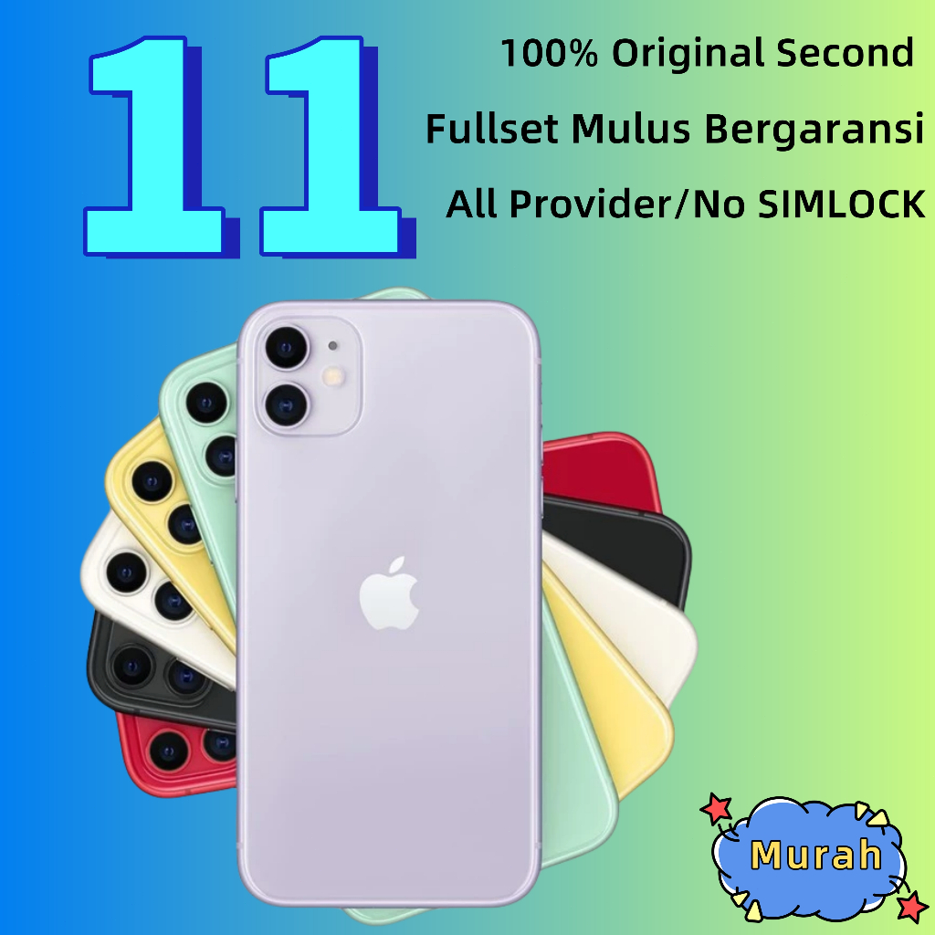 iPhone 11 128GB/64GB Second Ori 100% Expor Lengkap Fullset Kondisi 99% Baru
