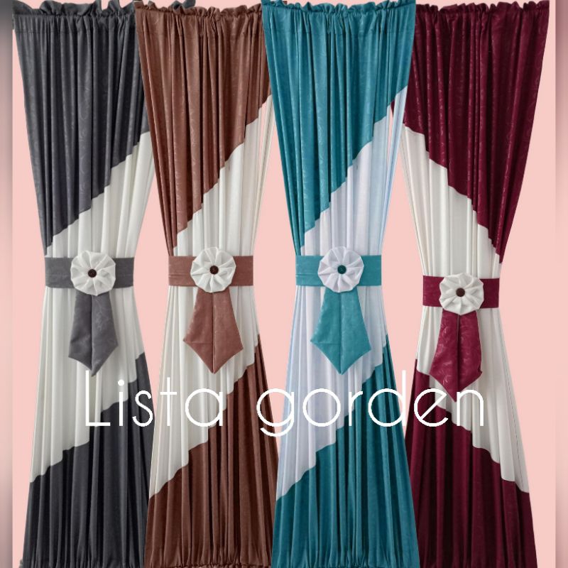 gorden minimalis/gorden kupu kupu/gorden kupu/gorden pita/gorden tebal/korden kombinasi