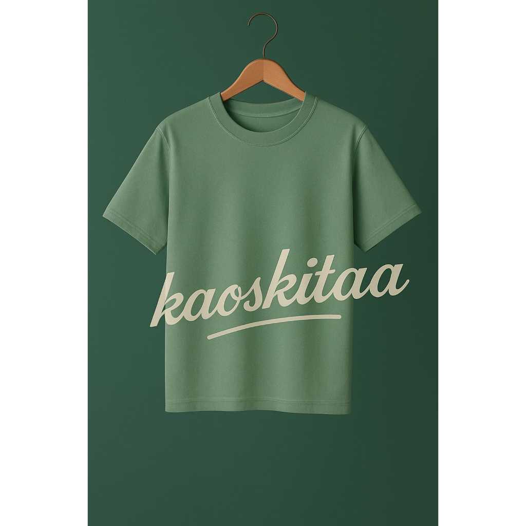 Kaos Polos Sage Green Pria Wanita Bahan 100% Cotton