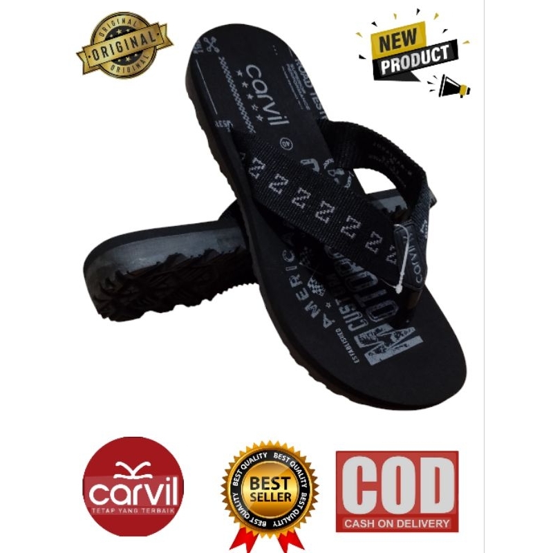 Carvil original sandal/sandal carvil jepit original 100%