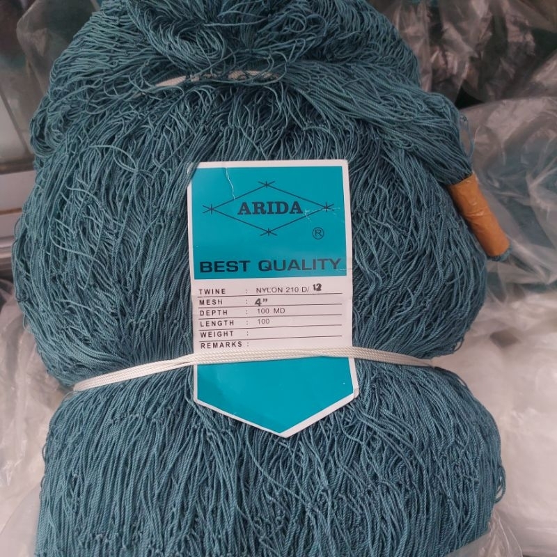 jaring nylon ARIDA 4 IN D12 100md x 100yds biru