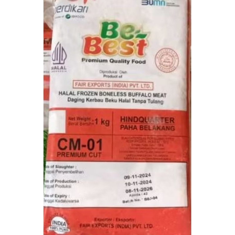 

Daging kerbau beku halal tanpa tulang 1 kg / daging rawon / daging sop