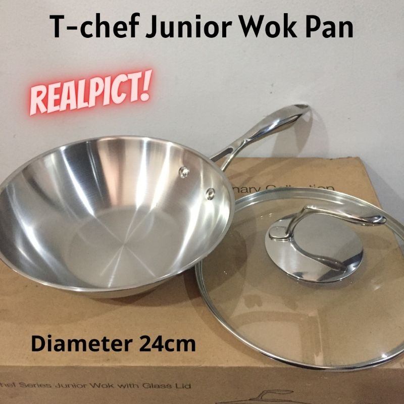 Wok pan junior tchef T-chef series panci stainless steel Tupperware