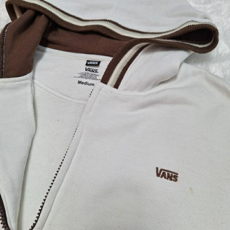 hoodie varsity putih vans vintage