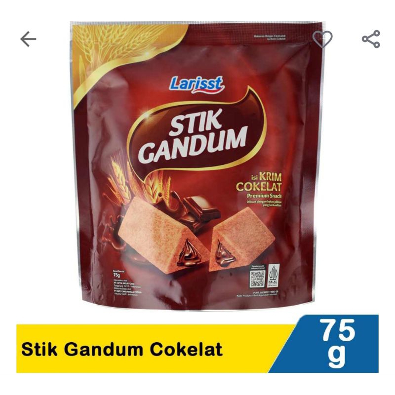 

Larrist stik gandum coklat 75gr