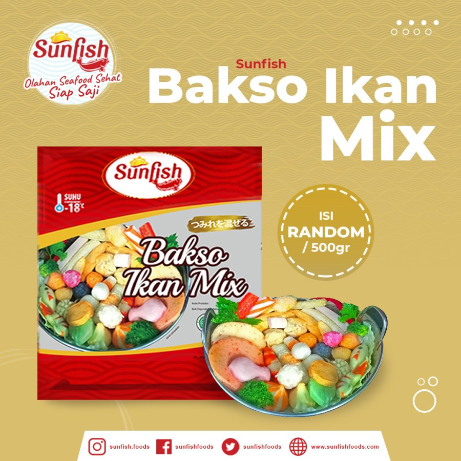 

SUNFISH BAKSO IKAN MIX 500GRAM