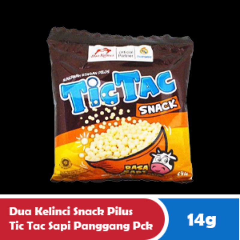

DUA KELINCI SNACK PILUS TIC TAC SAPI PANGGANG PCK16/14g