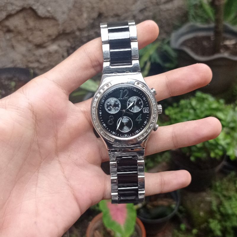 jam tangan swatch irony chono preloved second original