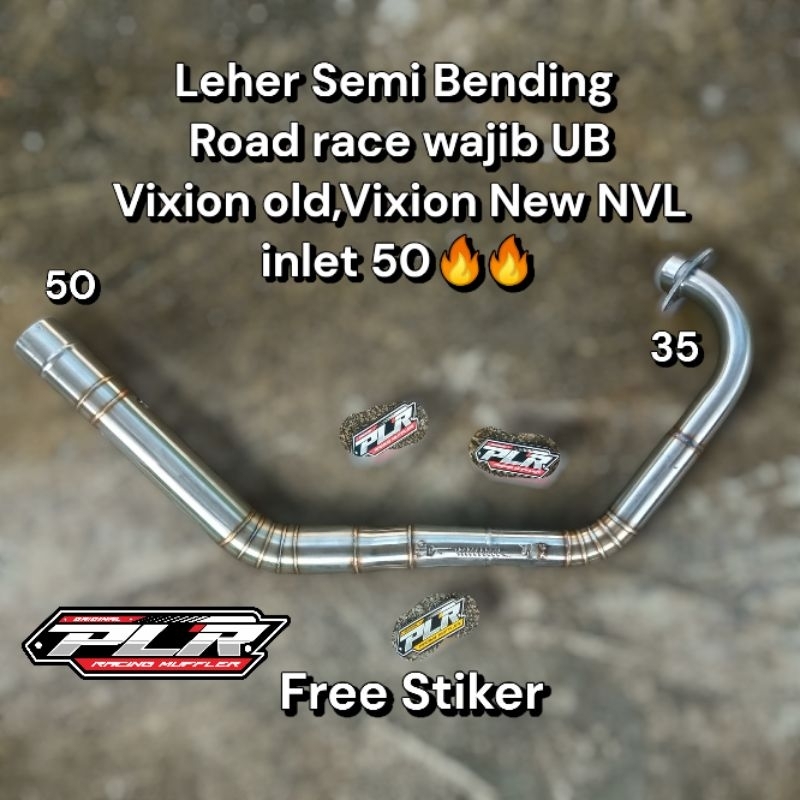 Pipa leher knalpot semi bending vixion old vixion new nvl road race naik wajib ub inlet 50