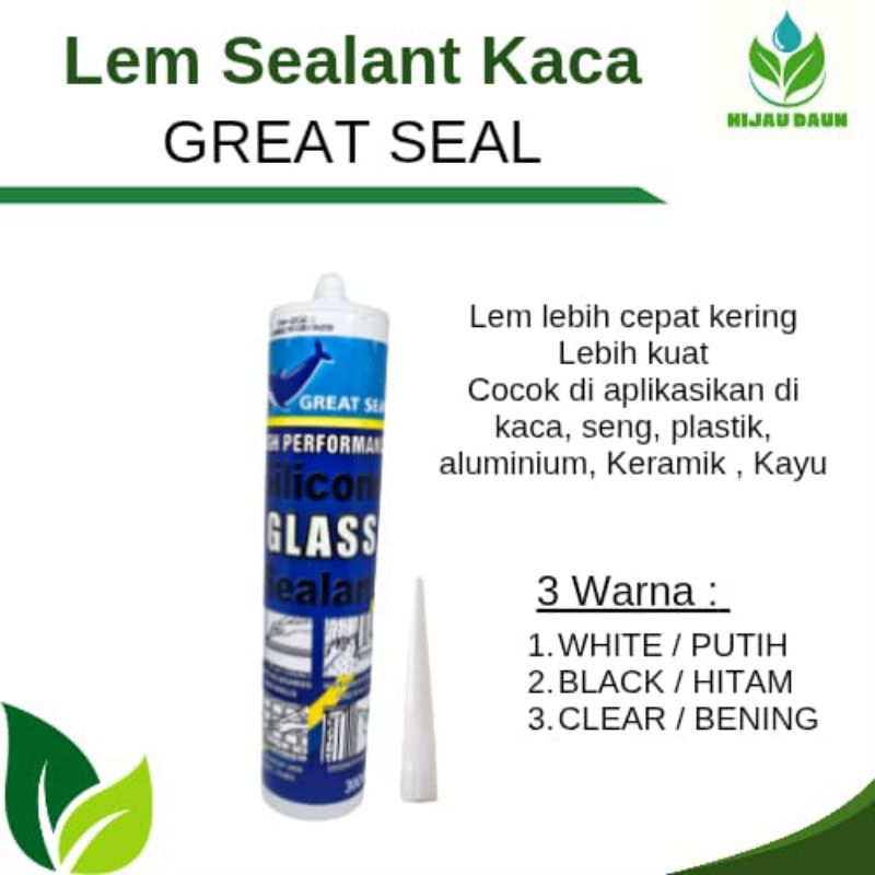 Lem Sealant Kaca Aquarium / Lem Silen Botol WHITE/BLACK/CLEAR