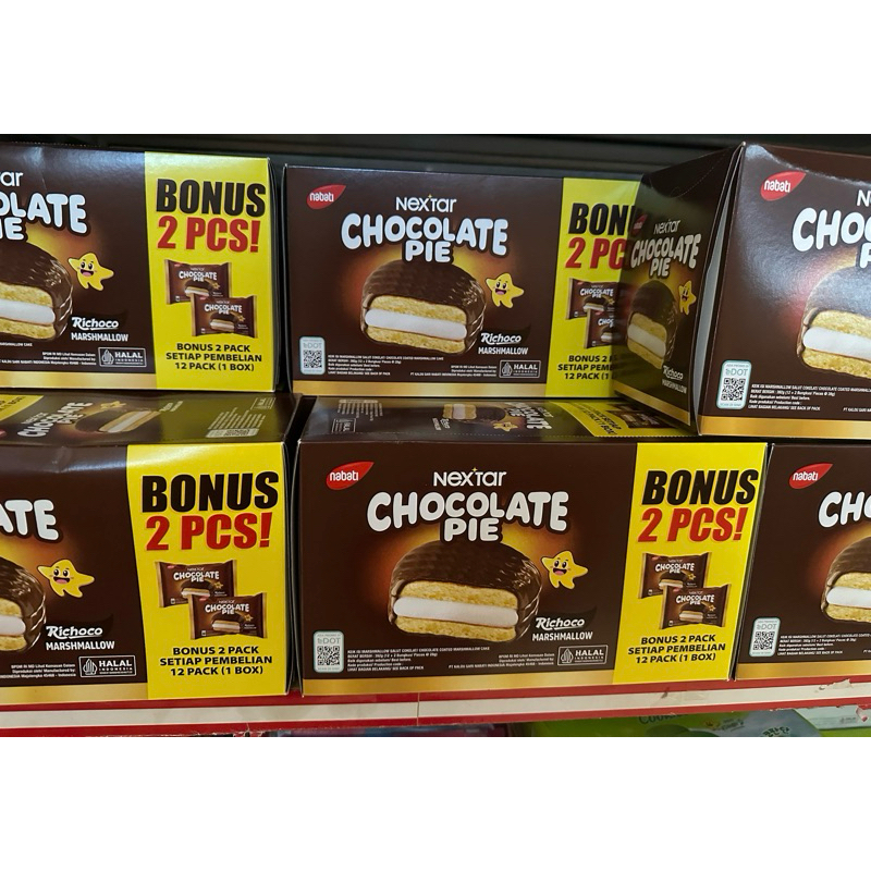 

Lotte Chocopie Marsmallow 12pcs/Box 312gr Biskuit Choco Pie coklat Chocolate Marsmellow