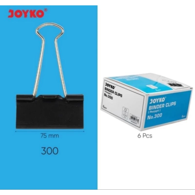 binder klip joyko no.300 75mm besar/penjepit kertas