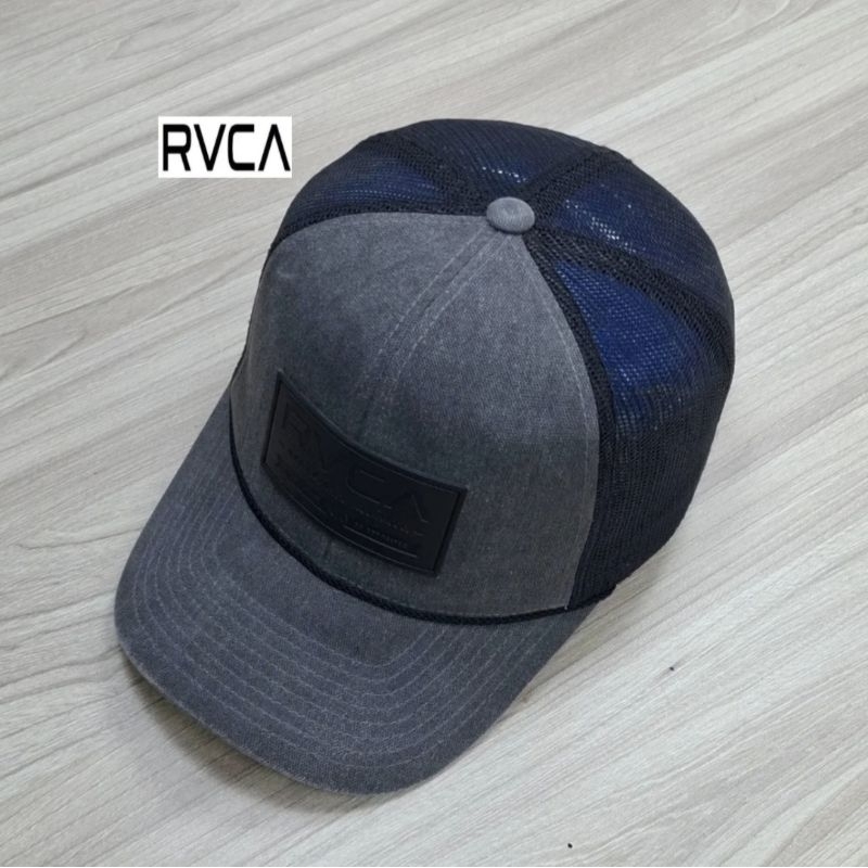 Topi Jaring RVCA Logo Karet, Stelan Snap Button ( Topi Second Import )