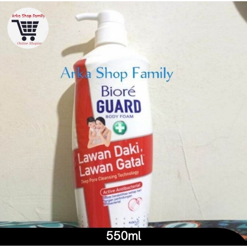 BIORE Guard Body Foam Active Antibacterial Sabun Mandi Cair Pump Botol Pompa 550ml