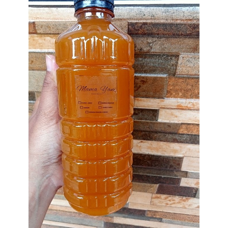 

jamu tradisional kunyit luntas botol 500 ml |menghilangkan bau badan | gula asli | asam Jawa| by mama yani
