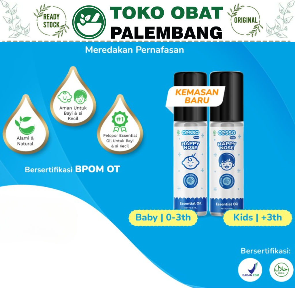 CESSA HAPPY NOSE 8ML ESSENTIAL OIL BABY KIDS BATUK PILEK ANAK BAYI HIDUNG TERSUMBAT FLU PERNAFASAN A