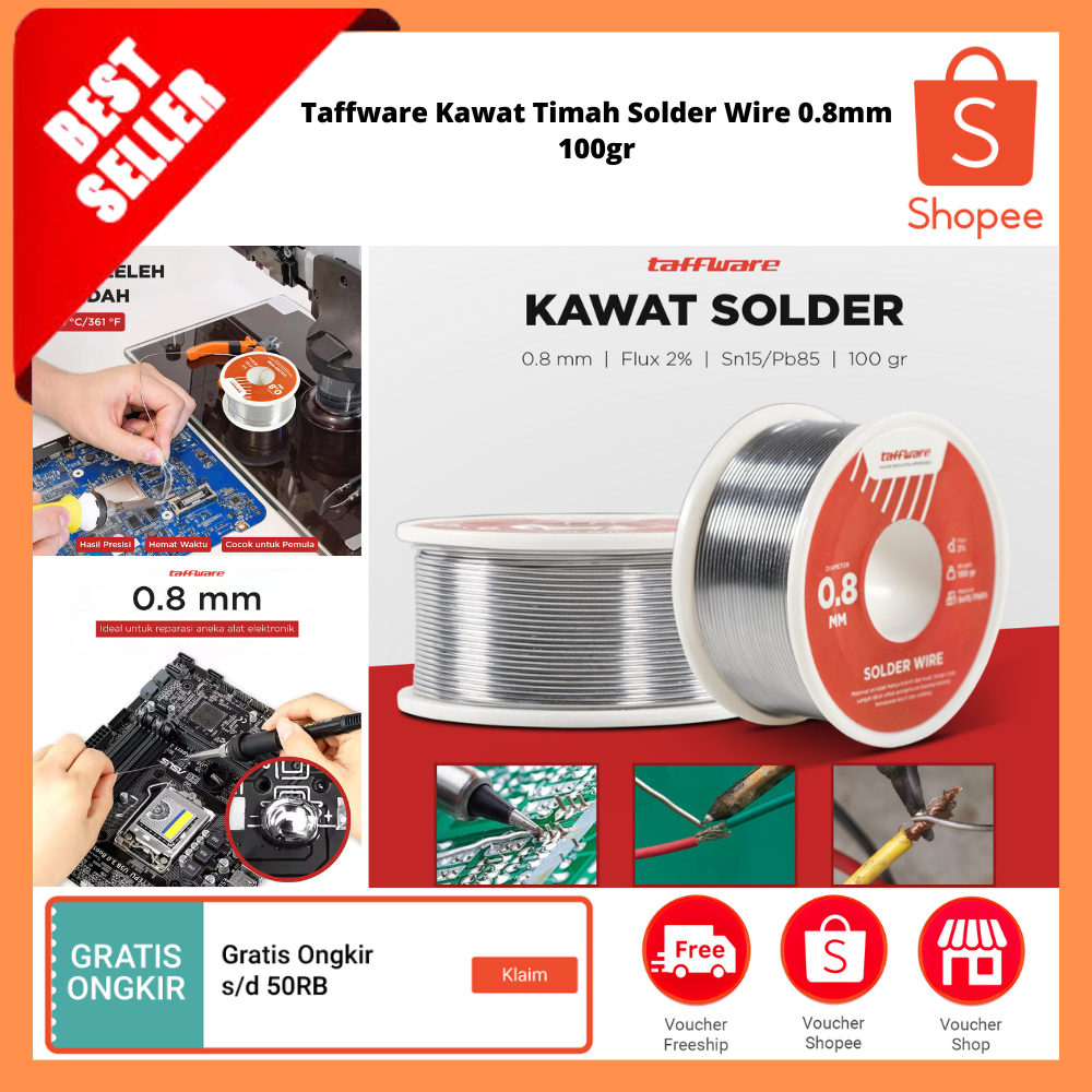 Kawat Timah Solder Wire 0.8mm 100gr / Kawat Las Solder Timah Las Aluminium Solder