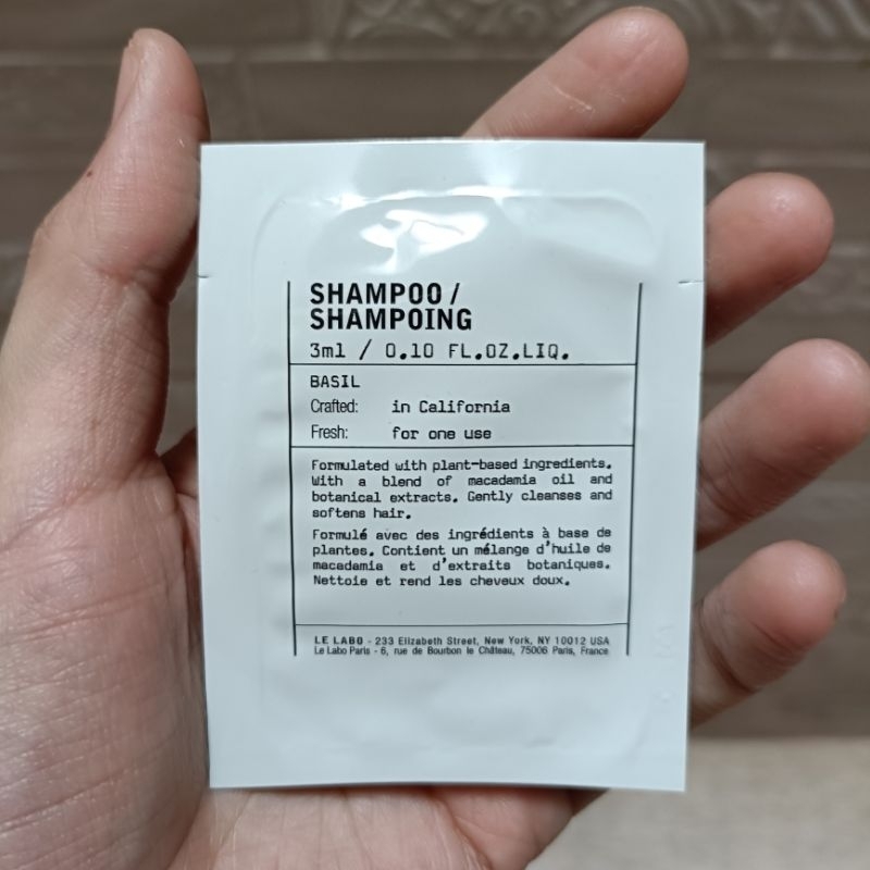 Le Labo Shampoo Basil Sample Travel