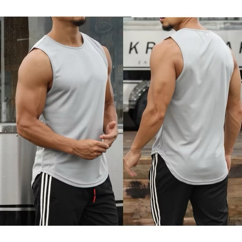 Kaos Pria Baju Olahraga Singlet Kaos Dalam Pria Baju Training Olahraga Fitness Gym