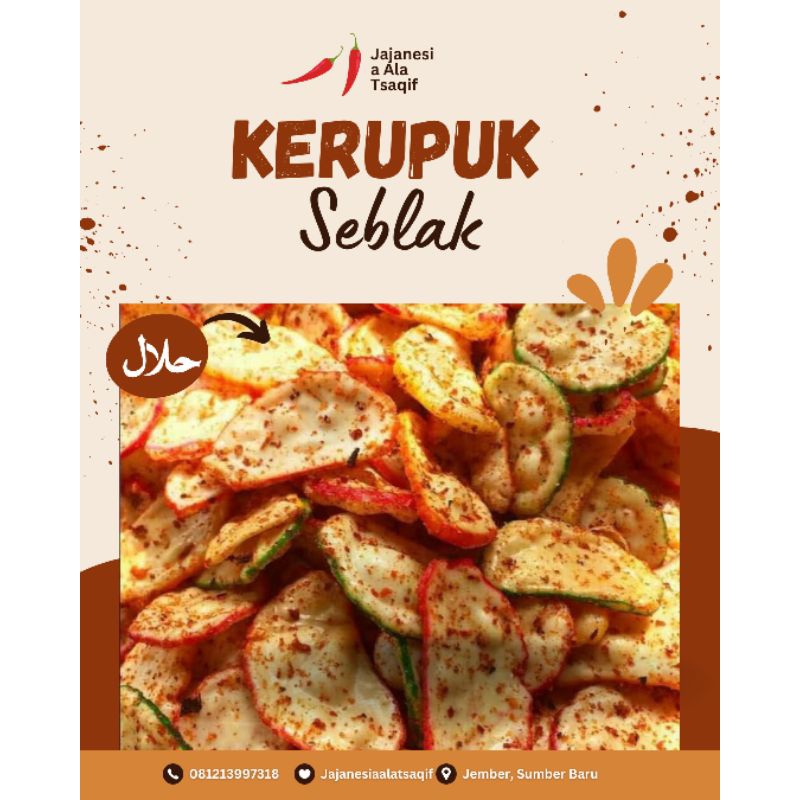 

KERUPUK SEBLAK KENCUR camilan/Snack pedas