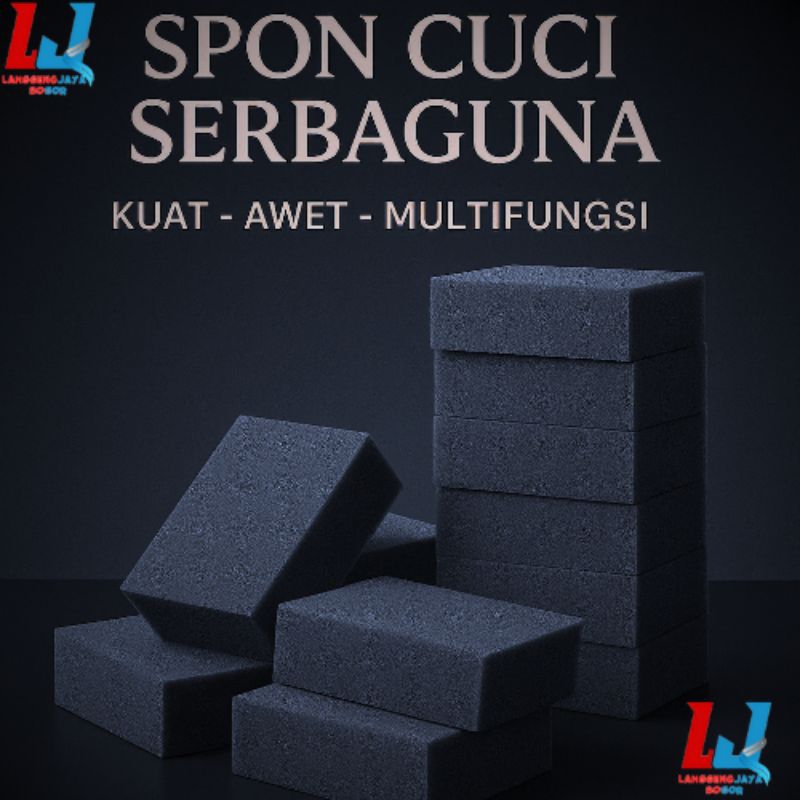Spon Cuci Busa Inoac Royal Spon Semir Ban Busa Cuci Kolong Hitam 2cm 7x10cm