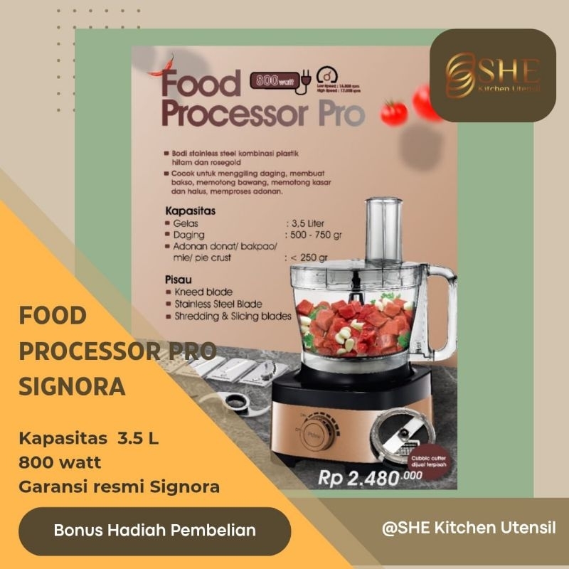 Signora Food Processor Plus Cubic cutter 2 size cutter