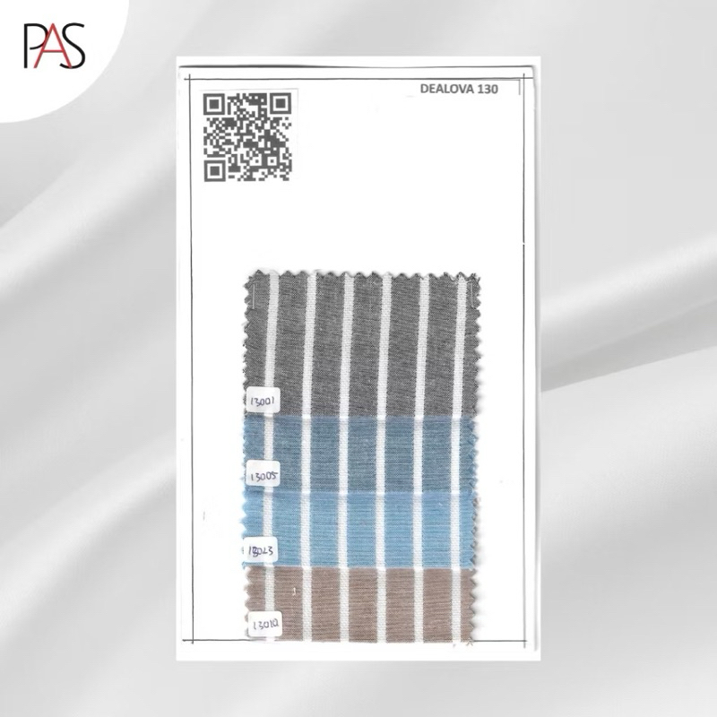 Katalog Warna Kain Katun Motif Salur Bahan Dealova 130