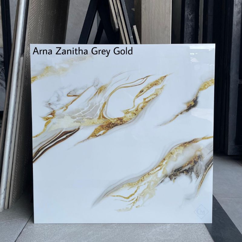 Granit lantai 60x60 putih motif marmer zanitah grey gold arna