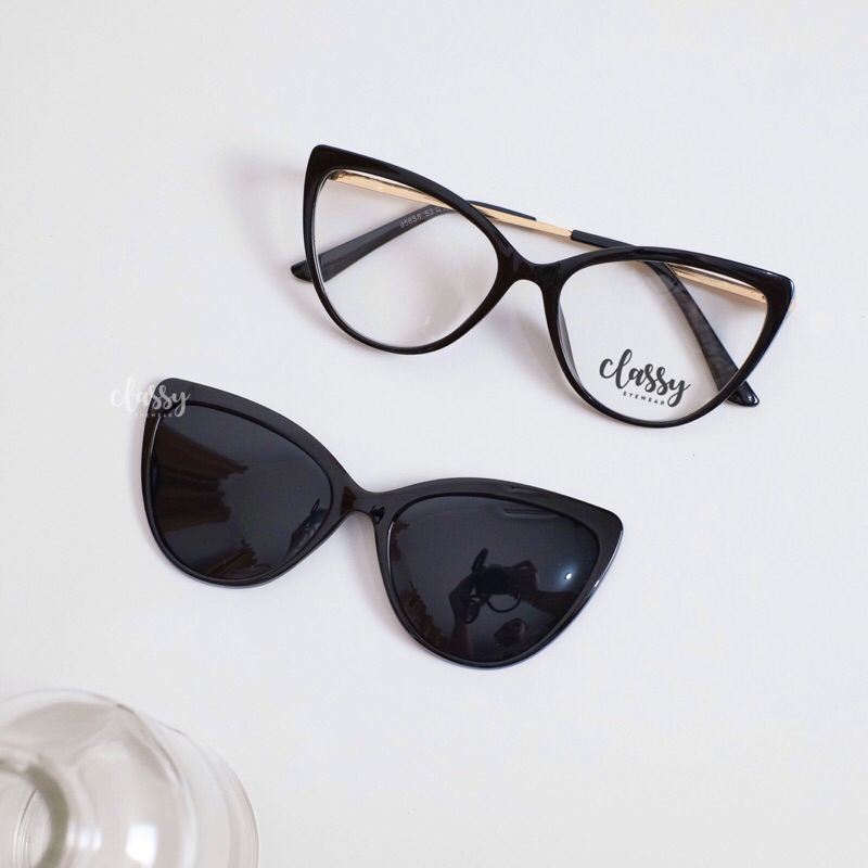 classy - Frame Kacamata Kitty Clip On (Cat Eye)