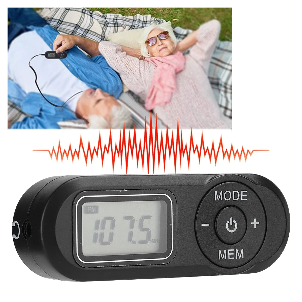 Portable 1.1inch LCD Digital FM Radio Music Player Black with Earphone FM Radio Portable Radio Music