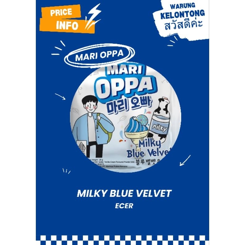 MARI OPPA BLUE VANILLA MATCHA POP ICE UYU CHOCO MINT ECER