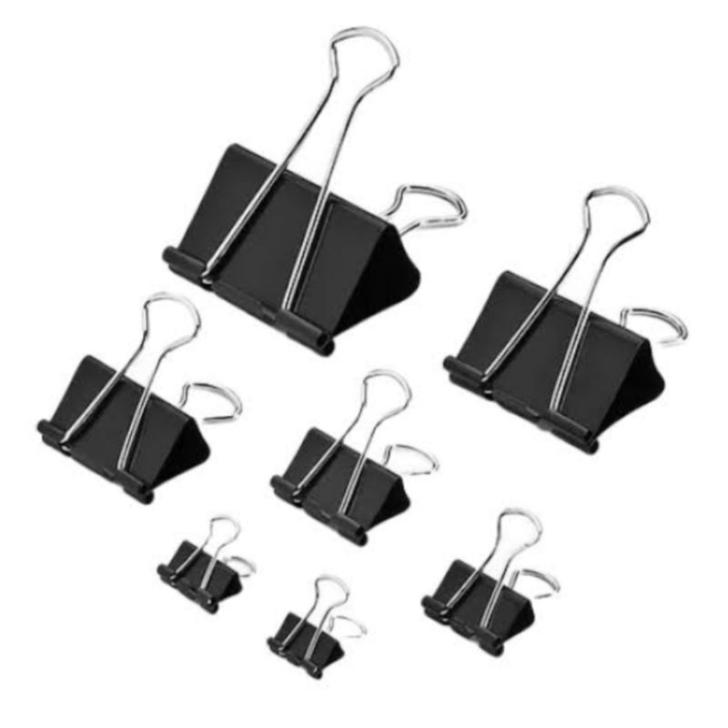 

Binder Clip Hitam / Penjepit Kertas Ukuran 200 / 260 / 300