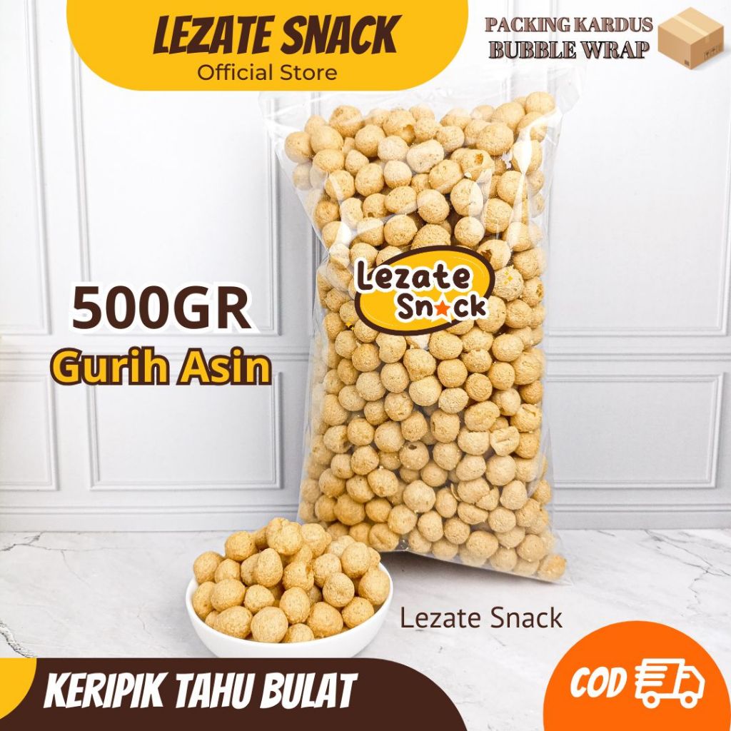 

Keripik Tahu Bulat Mini 500GR Kiloan Murah Gurih Renyah Enak / Kripik Tahu Walik Bentuk Bulat Pong Rasa Asin khas Bangka Lezate Snack