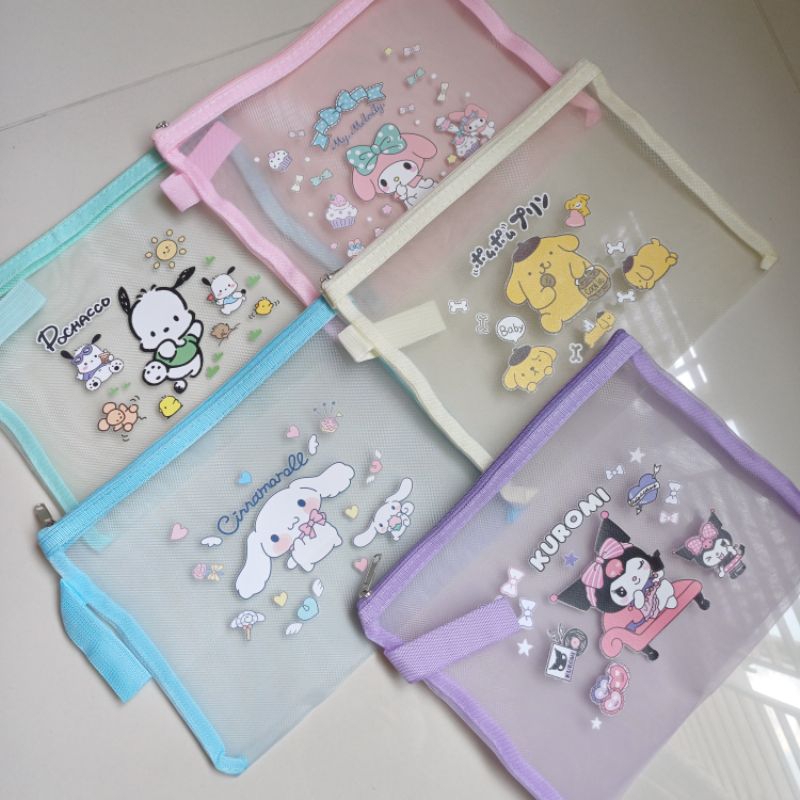 

Map file pouch jaring ukuran A4 A5 kecil MP001 san*** MY MELODY CINNAMOROLL KUROMI