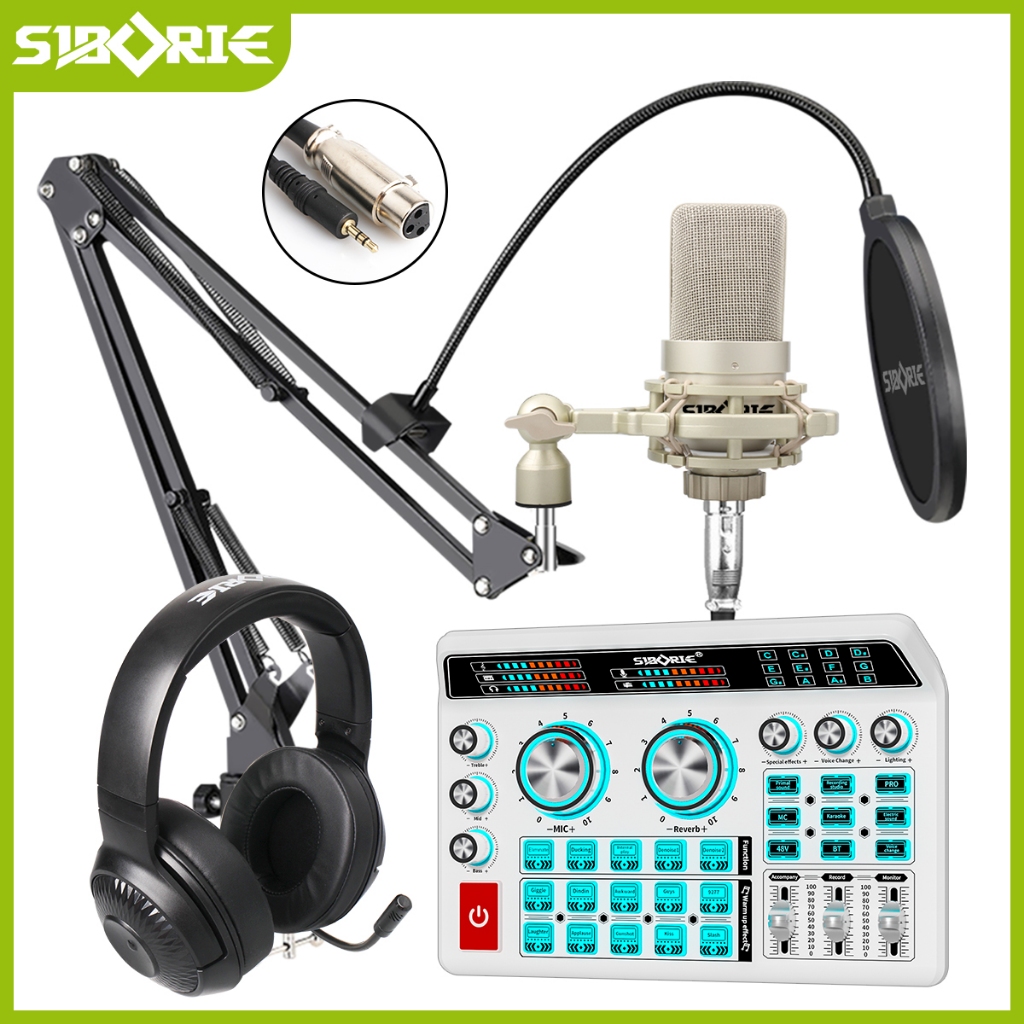 Siborie H9+103+H7 Paket Lengkap Live Soundcard Mic Headphone For Streaming Langsung DJ Siap COD Peng