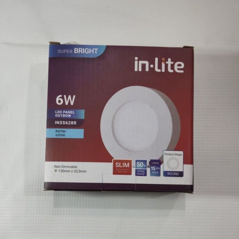 Lampu PANEL OUTBOW in-Lite 6 Watt bulat