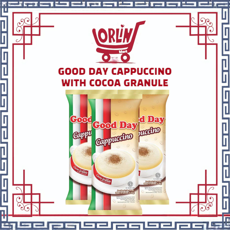 

Good Day Cappuccino with Cocoa Granule 25 gr x 10's / Good Day Cappucino / Kopi rasa Cappucino / Kopi Kemasan